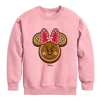Girls 7-16 Disney's Minnie Mouse Gingerbread Holiday Crew Fleece Sweatshirt