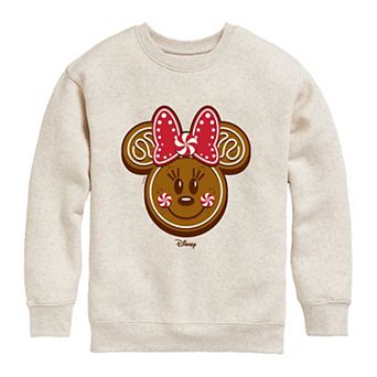 Girls 7-16 Disney's Minnie Mouse Gingerbread Holiday Crew Fleece Sweatshirt