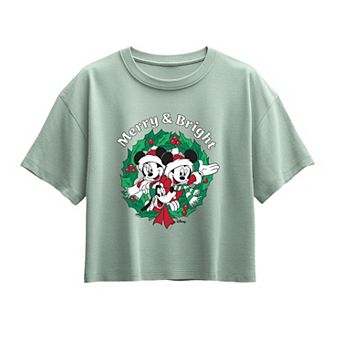 Girls 7-16 Disney's Mickey & Friends "Merry & Bright" Boxy Tee