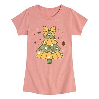 Girls 7-16 Camo Christmas Tree Graphic Tee