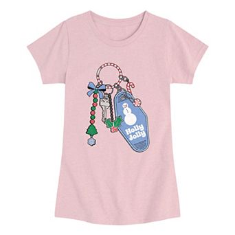 Girls 7-16 Holiday “Holly Jolly” Keychain Graphic Tee