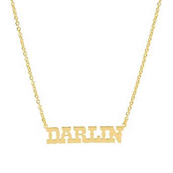 Athra NJ Inc 14k Gold Flash Plated Cable DARLIN Necklace