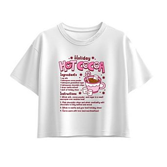Girls 7-16 Holiday Hot Cocoa Boxy Tee