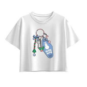 Girls 7-16 Girl's Holiday “Holly Jolly” Keychain Boxy Tee