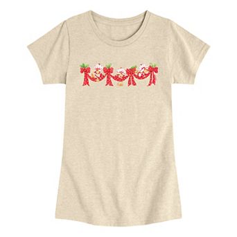 Girls 7-16 Strawberry Shortcake Holiday Bows Graphic Tee