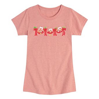 Girls 7-16 Strawberry Shortcake Holiday Bows Graphic Tee