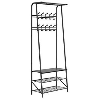 Hall Trees Entryway Bench with Storage, Multifunctional Hallway Organizer