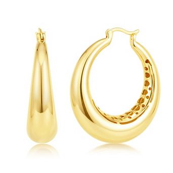 Sienna Vale Puffed Polished Hoop Earrings