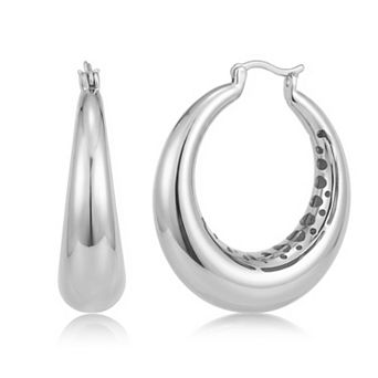 Sienna Vale Puffed Polished Hoop Earrings