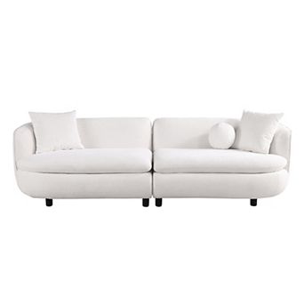 Modern 89 in Velvet Curved 3-Seater Sofa