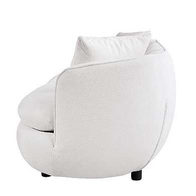 Modern 89-in. Velvet Curved 3-Seater Sofa