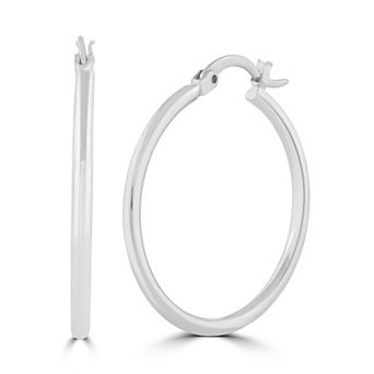 Sienna Vale Puffed Polished Hoop Earrings