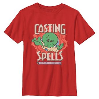 Boys 6-20 Minions & Monsters Casting Spells Graphic Tee