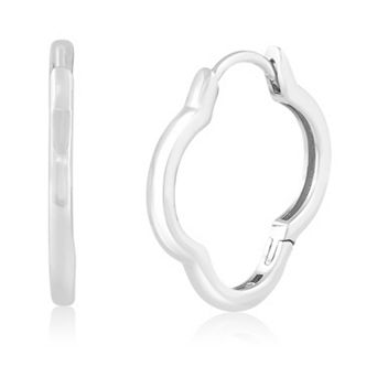 Sienna Vale Polished Clover Hoop Earrings