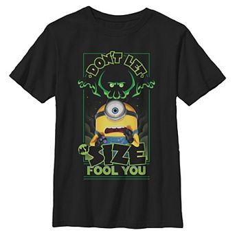 Boys 6-20 Minions & Monsters Don't Let My Size Fool You Graphic Tee