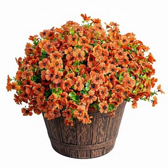 16 Bundles Artificial Spring Summer Flowers Outdoor UV Resistant Fake Greenery Decor