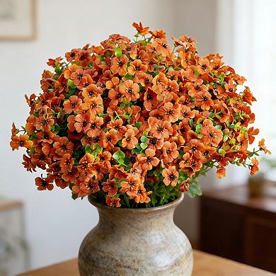 16 Bundles Artificial Spring Summer Flowers Outdoor UV Resistant Fake Greenery Decor