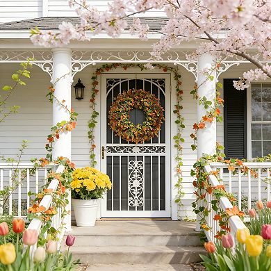 26'' Large Spring Summer Wreath Artificial Boxwood Leaves Outdoor Indoor Round Decor