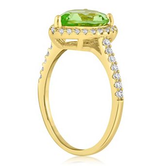 Sienna Vale Gold Tone Pear-Shaped Halo Cubic Zirconia Ring