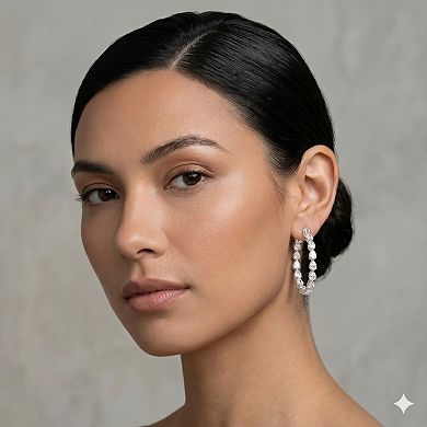 Sienna Vale Cubic Zirconia Hoop Earrings