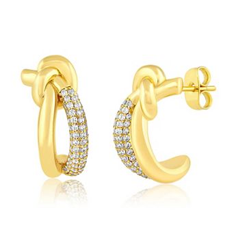Sienna Vale Knot Design Hoop Earrings