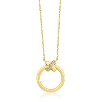 Sienna Vale Cubic Zirconia Circle Pendant Necklace