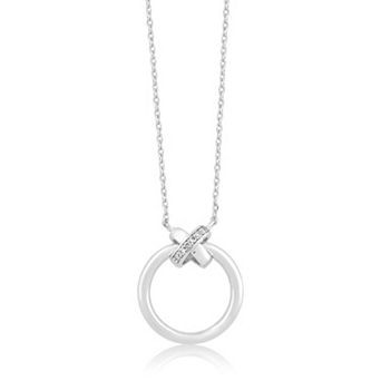 Sienna Vale Cubic Zirconia Circle Pendant Necklace
