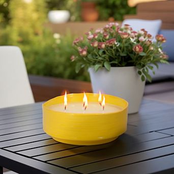 Ceramic Citronella Candle, Ideal for Outdoor Ambiance, 67oz - 10" x 10" x 4"