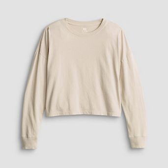Girls 6-20 SO® Long Sleeve Boxy Tee in Regular & Plus Size