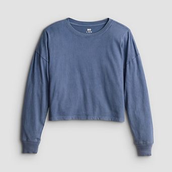 Girls 6-20 SO® Long Sleeve Boxy Tee in Regular & Plus Size