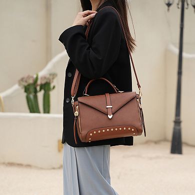 MKF Collection Angela Faux Leather Satchel Bag