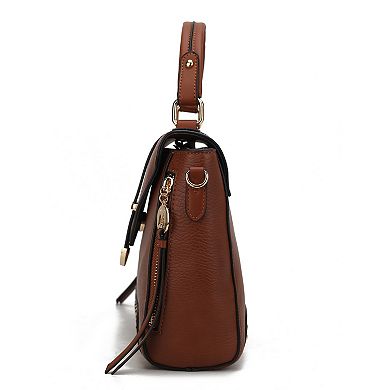 MKF Collection Angela Faux Leather Satchel Bag