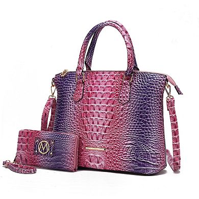 MKF Collection Frankie Faux Leather Satchel Bag & Matching Wallet Set