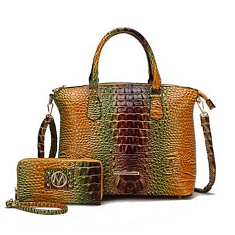 MKF Collection Frankie Faux Leather Satchel Bag & Matching Wallet Set