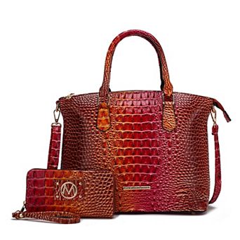 MKF Collection Frankie Faux Leather Satchel Bag & Matching Wallet Set