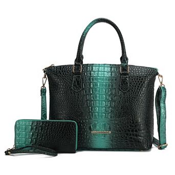 MKF Collection Frankie Faux Leather Satchel Bag & Matching Wallet Set