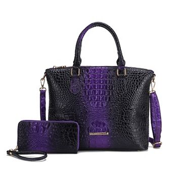MKF Collection Frankie Faux Leather Satchel Bag & Matching Wallet Set