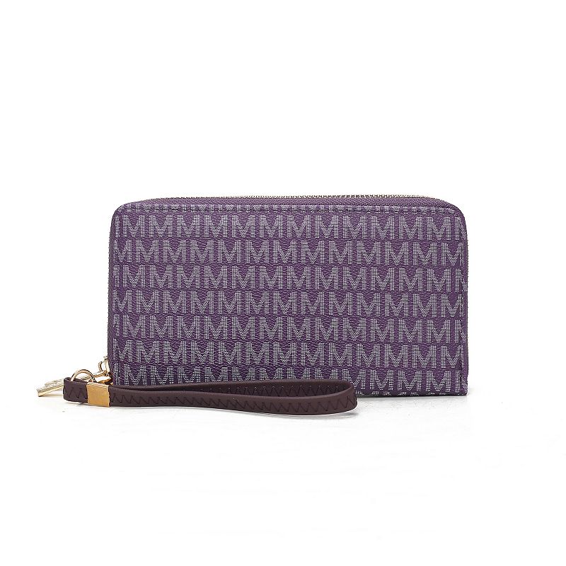 MKF Collection Noemy M Signature Wallet Wristlet, Dark Purple