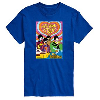Men's The Beatles Yellow Submarine All You Need Is Love Short Sleeve Graphic T-Shirt