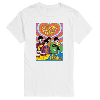 Men's The Beatles Yellow Submarine All You Need Is Love Short Sleeve Graphic T-Shirt
