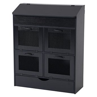 SUNSITT Large Potato Onion Storage Bin, Bread Box with 4 Doors, 31" Vegetable Organizer for Kitchen
