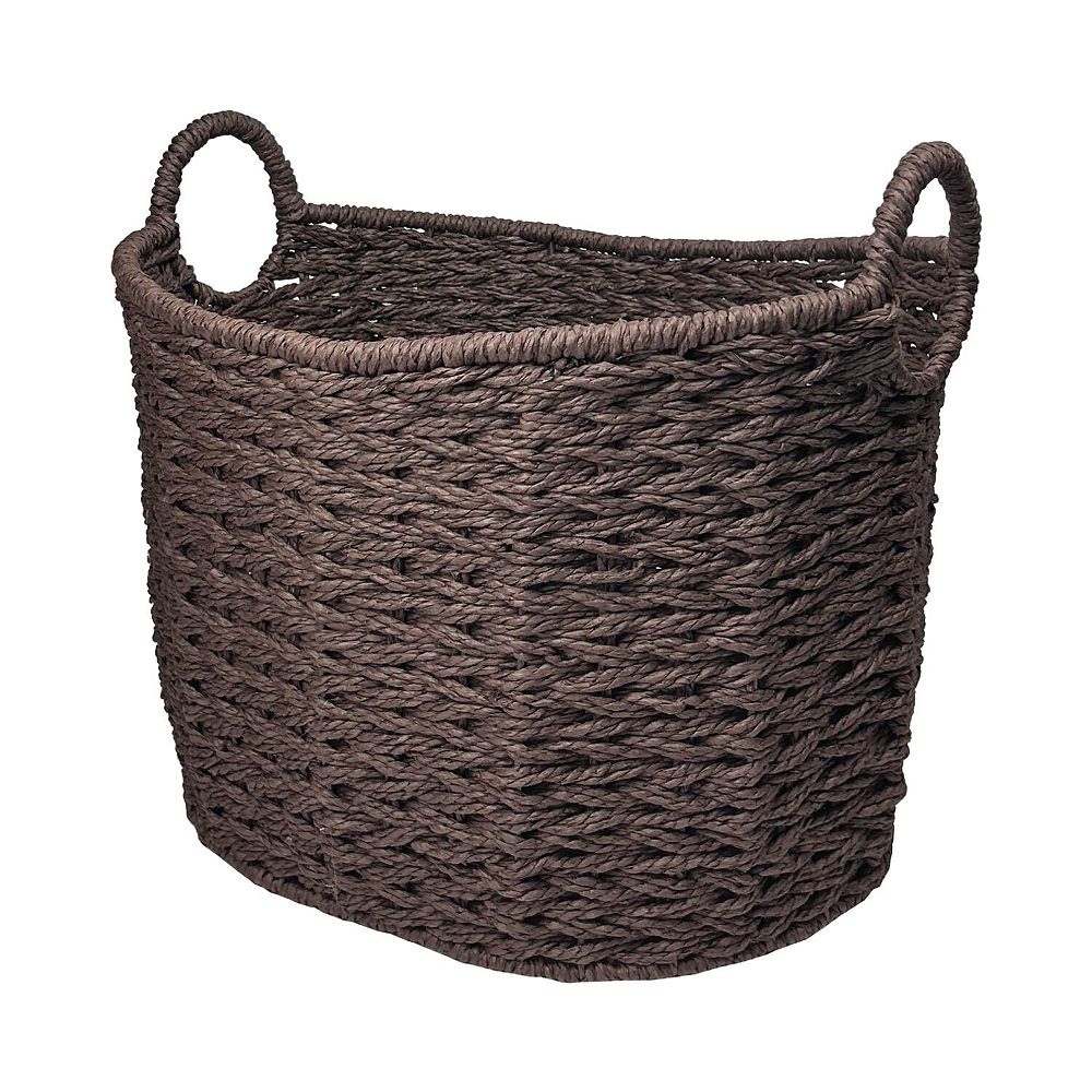 Belle Maison Small Oval Weave Basket with Round Handles