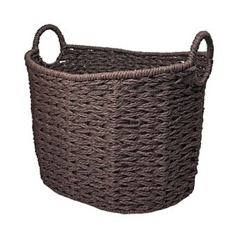 Belle Maison Small Oval Weave Basket with Round Handles
