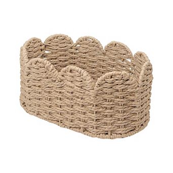 Belle Maison Scallop Oval Paper Weave Extra Small Bin