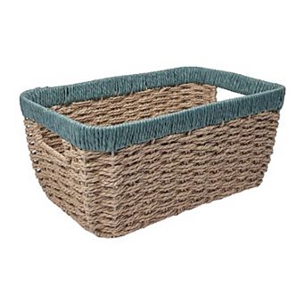 Belle Maison Round Corner Paper Weave Small Bin