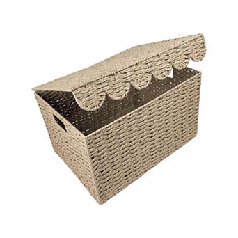 Belle Maison Large Paper Weave Lidded Storage Box