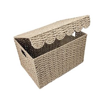 Belle Maison Medium Paper Weave Lidded Storage Box