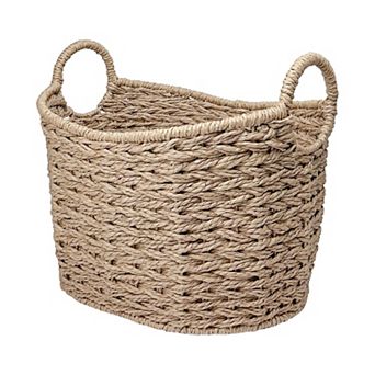 Belle Maison X-Small Oval Weave Basket with Round Handles