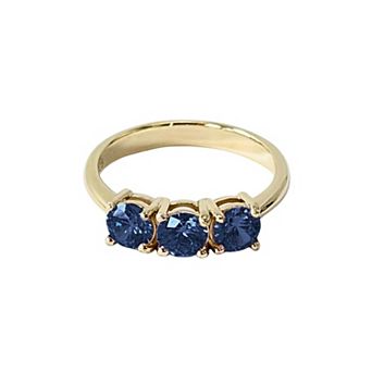 Belinda Jewelz 18k Gold Plated Vermeil Minimalistic Round Birthstone Ring