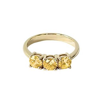 Belinda Jewelz 18k Gold Plated Vermeil Minimalistic Round Birthstone Ring